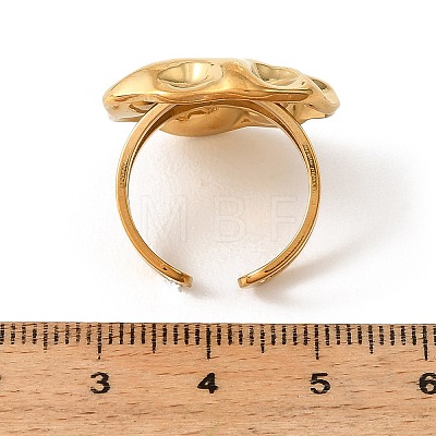 304 Stainless Steel Cuff Open Rings for Women RJEW-T037-01G-1