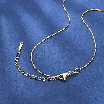 Brass Box Chain Necklaces for Women NJEW-G160-17G-1