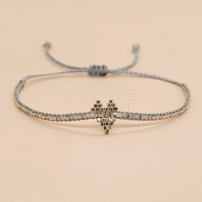 Handmade MIYUKI Glass Seed Bead Heart Braided Bracelets for Women LI3804-4-1