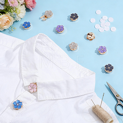 Flower Alloy Enamel Cufflinks BUTT-NB0002-21-1