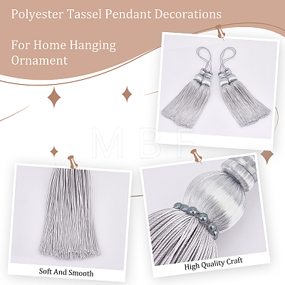 Polyester Tassel Pendant Decorations DIY-WH0542-06B-1