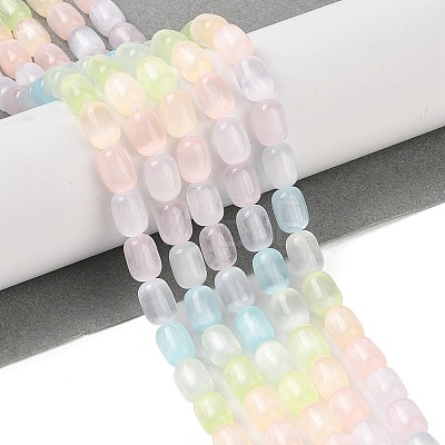 Macaron Color Natural Selenite Beads Strands G-F750-D01-1