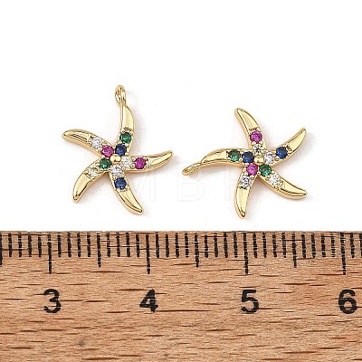 SHEGRACE Brass Colorful Cubic Zirconia Charms XGRQ3P172-599G-1