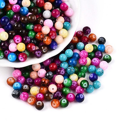 Baking Paint Glass Beads X1-DGLA-S115-6mm-MS-1