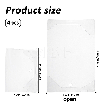 Transparent PVC Book Cover OFST-WH0004-105A-1