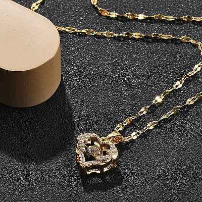 304 Stainless Steel Necklaces for Women NJEW-R015-03G-1