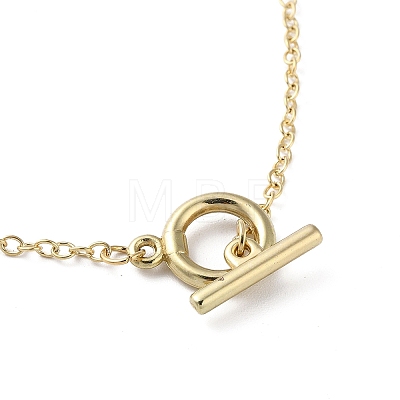 Rotated Hourglass Flat Round Alloy Pendant Necklaces for Women NJEW-G131-01E-1