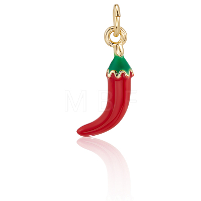 10Pcs Brass Enamel Pendants KK-BBC0019-48B-1
