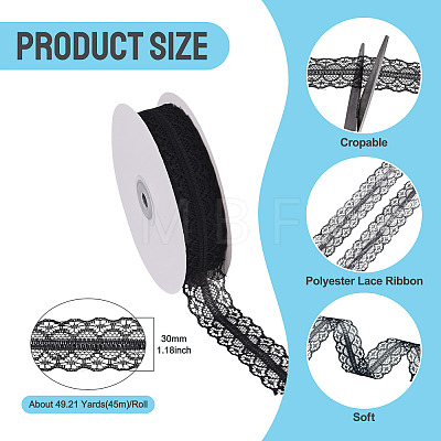 Polyester Lace Ribbon OCOR-TAC0025-008G-1
