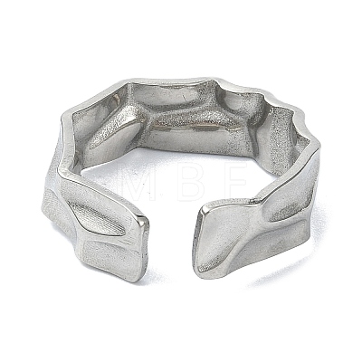 304 Stainless Steel Cuff Rings for Women RJEW-M019-54P-1