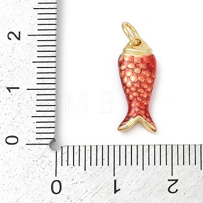Brass Enamel Pendants KK-U062-22G-02-1