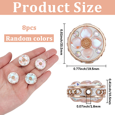 8Pcs Handmade Resin Indonesia Round Beads IPDL-SP0001-04-1