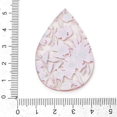 Printed Transparent Acrylic Pendants FIND-K017-16B-1