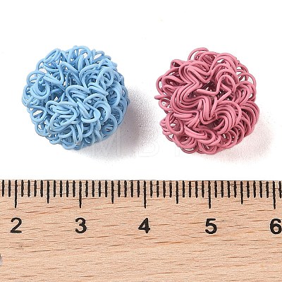 Spray Painted Eco-Friendly Iron Wire Beads IFIN-T009-09-1