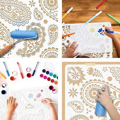 PET Hollow Out Drawing Painting Stencils DIY-WH0406-0004-1