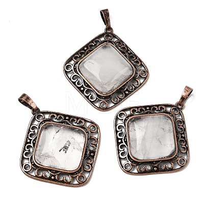 Natural & Synthetic Mixed Gemstone Pendants G-A297-04R-1