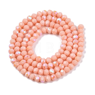 Electroplate Opaque Solid Color Glass Beads Strands EGLA-A044-P3mm-L33-1