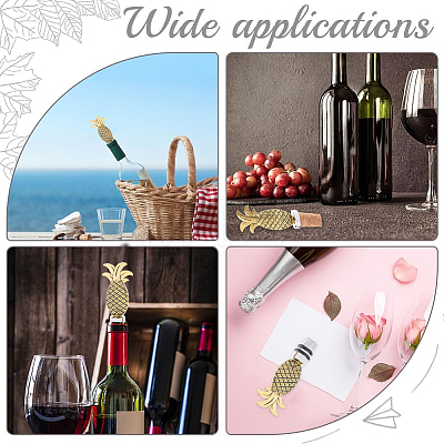 2Pcs 2 Style Zinc Alloy Wine Stoppers FIND-GF0011-17A-1