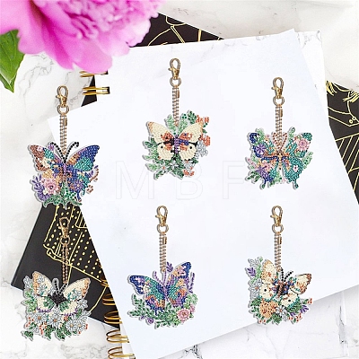 Flower Butterfly DIY Pendant Decoration Kits PW-WG37881-01-1