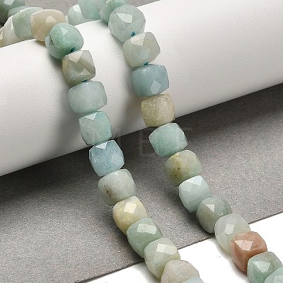 Natural Flower Amazonite Beads Strands G-H078-C05-01-1