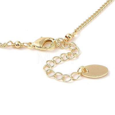 Brass Natural Pearl Pendant Necklaces NJEW-L119-04G-1