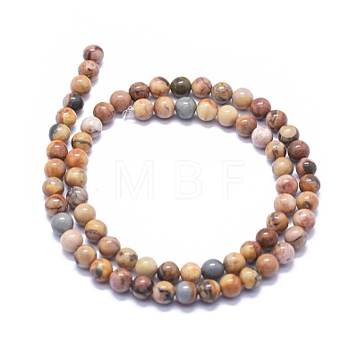 Natural Venus Jasper Beads Strands G-K293-F01-B-1