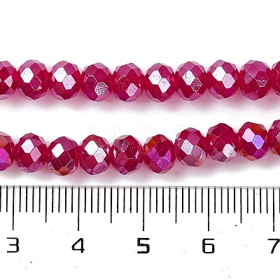 Baking Electroplate Glass Beads Strands LS-DGLA-A039-J6MM-B02-1