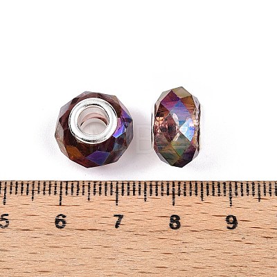 Transparent Glass European Beads GPDL-N004-D14mm-A08-1