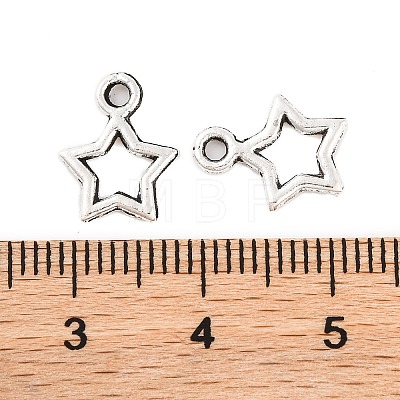 Tibetan Style Alloy Star Charms TIBEB-O004-29-1