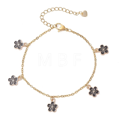 Alloy Enamel Charm Bracelets BJEW-JB13169-01-1