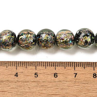 Handmade Dichroic Foil Glass Beads Strands DICH-U001-05H-1