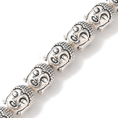 Tibetan Style Buddha Head Alloy Bead Strands TIBEB-O007-23-LF-1