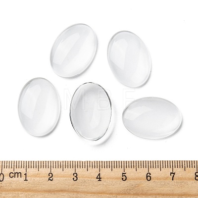 Transparent Glass Cabochons GGLA-R022-25x18-1