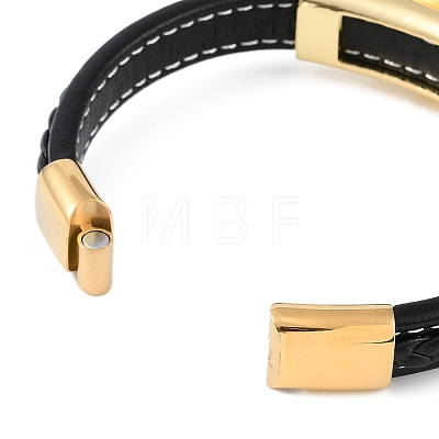 Microfiber Leather Cord Bracelets BJEW-P328-09G-1
