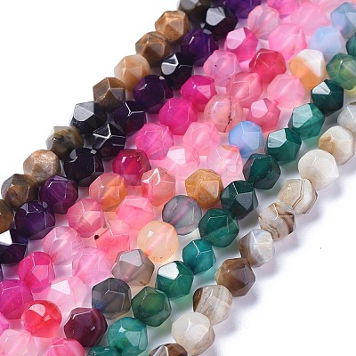 Dyed Natural Agate Beads Strands G-F685-01-1