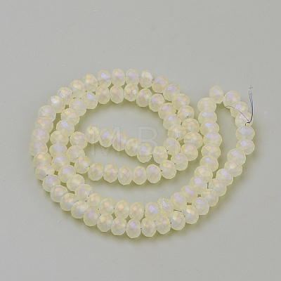 Electroplate Glass Beads Strands X-EGLA-S141-6mm-03H-1