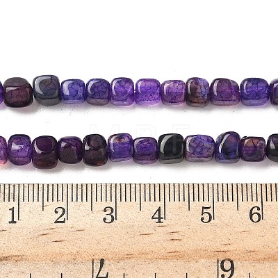 Natural Dragon Veins Agate(Dyed & Heated) Beads Strands G-G177-E19-03-1
