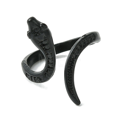 Alloy Snake Open Cuff Rings RJEW-K275-75EB-1