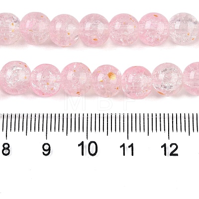 Baking Painted Crackle Glass Bead Strands DGLA-R053-03E-A-1