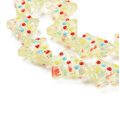 Handmade Bumpy Glass Beads Strands LAMP-F032-08G-1