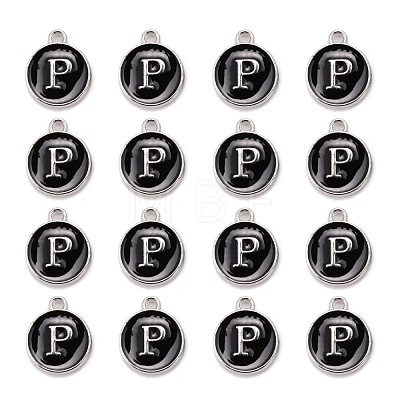 Platinum Plated Alloy Charms X-ENAM-S118-02P-P-1