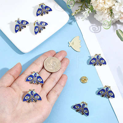9pcs Alloy Enamel Brooches JEWB-ME0001-35-1