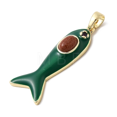 Synthetic Goldstone Pendants KK-Z137-19G-03-1