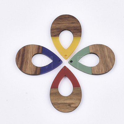 Resin & Walnut Wood Pendants RESI-S358-94-1