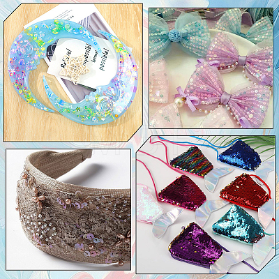 180G 6 Colors Plastic Sequins Beads PVC-CP0001-03-1