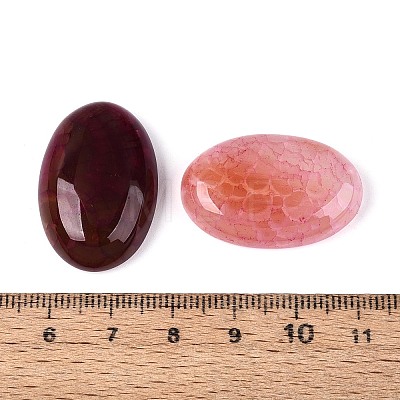 Natural Crackle Agate(Dyed & Heated) Cabochons G-N361-05B-04-1