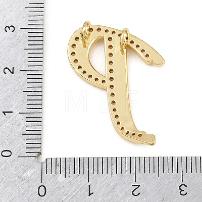 Brass Micro Pave Clear Cubic Zirconia Pendants CU-CBA8481-01G-P-1