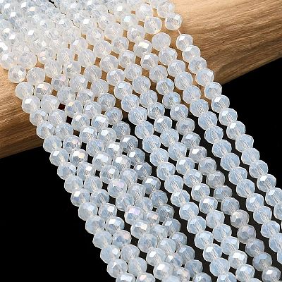 Crystal Glass Rondelle Beads Strands EGLA-F049C-01-1