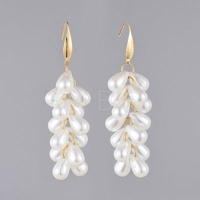 Acrylic Imitation Pearl Dangle Earrings EJEW-JE03628-1