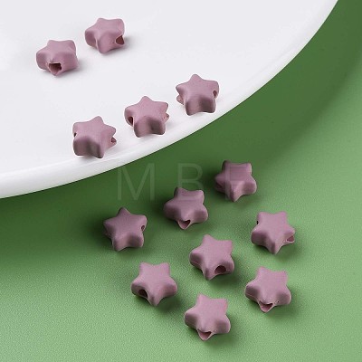 Spray Painted Acrylic Beads MACR-S373-45-O03-1